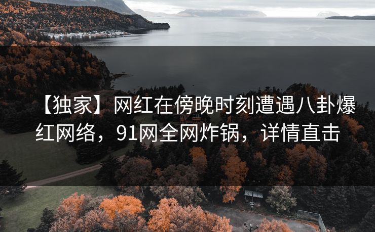 【独家】网红在傍晚时刻遭遇八卦爆红网络，91网全网炸锅，详情直击